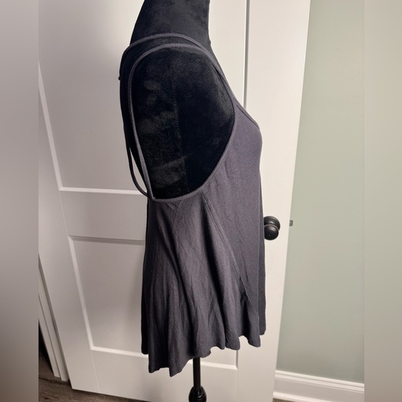 We the free free people charcoal strap tank top asymmetrical flowy - Picture 2 of 6